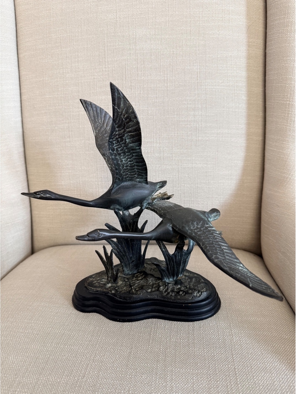 Bronze Flying Geese Sculpture